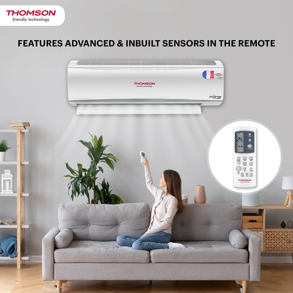 Thomson 4 in 1 Convertible Cooling 1.5 Ton 5 Star Split Inverter With iBreeze Technology AC  - White - CPMI1505S, Copper Condenser