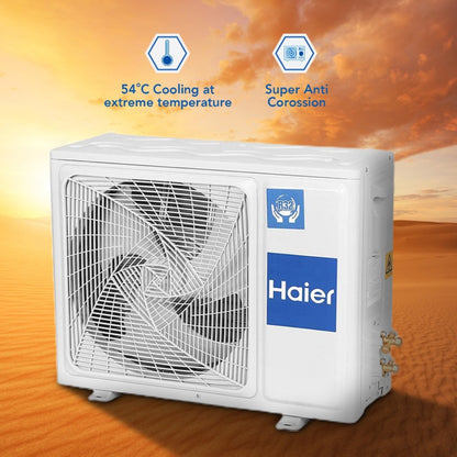 Haier 1.2 Ton 3 Star Split Inverter AC  - White - HS15Q-TCW3B(INV)/HU15-3B(INV), Copper Condenser