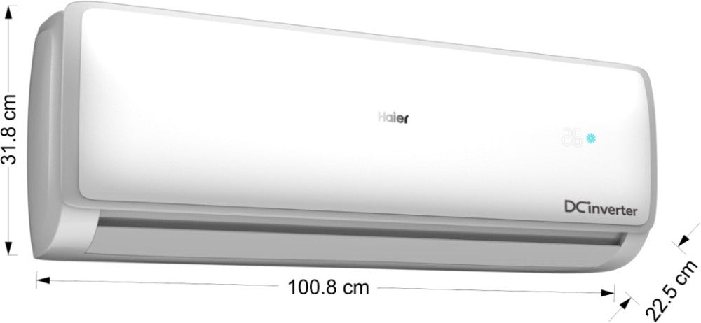 Haier 2 Ton 3 Star Split Inverter AC  - White - HSU22E-TXS3B(INV), Copper Condenser