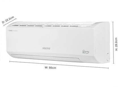 Voltas 1.5 Ton 3 Star Split Inverter AC  - White - 4503288-183V XAZX, Copper Condenser