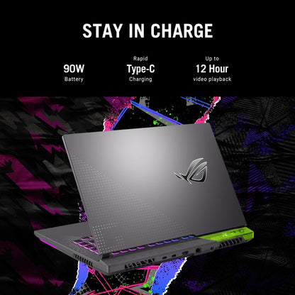 ASUS ROG Strix G15 (2022) 90Whr बैटरी के साथ Ryzen 9 Octa Core 6900HX - (16 GB/1 TB SSD/Windows 11 Home/8 GB ग्राफ़िक्स/NVIDIA GeForce RTX 3070 Ti) G513RW-HQ148WS गेमिंग लैपटॉप - 15.6 इंच, वोल्ट हरा, 2.30 किलोग्राम, एमएस ऑफिस के साथ