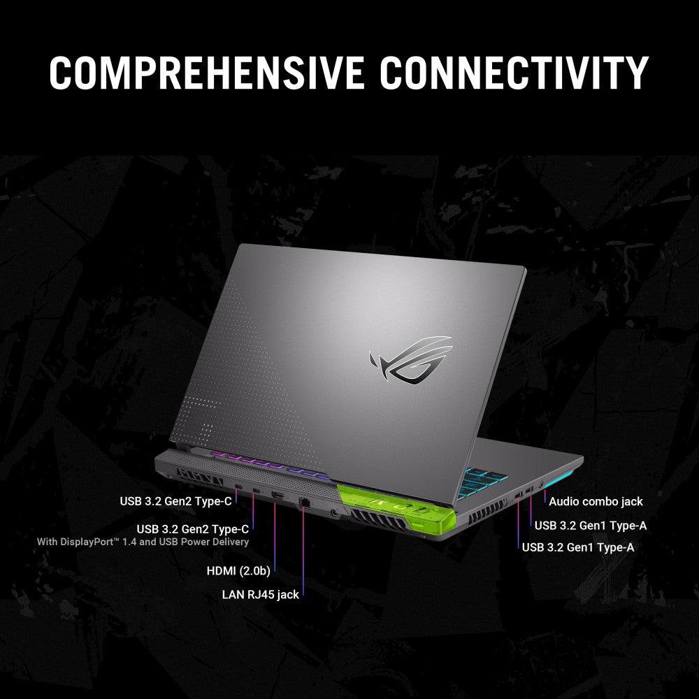 ASUS ROG Strix G15 (2022) 90Whr बैटरी के साथ Ryzen 9 Octa Core 6900HX - (16 GB/1 TB SSD/Windows 11 Home/8 GB ग्राफ़िक्स/NVIDIA GeForce RTX 3070 Ti) G513RW-HQ148WS गेमिंग लैपटॉप - 15.6 इंच, वोल्ट हरा, 2.30 किलोग्राम, एमएस ऑफिस के साथ