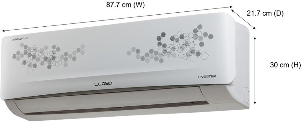 Lloyd 1.2 Ton 3 Star Split Inverter AC  - White - GLS15I3FWSEL, Copper Condenser