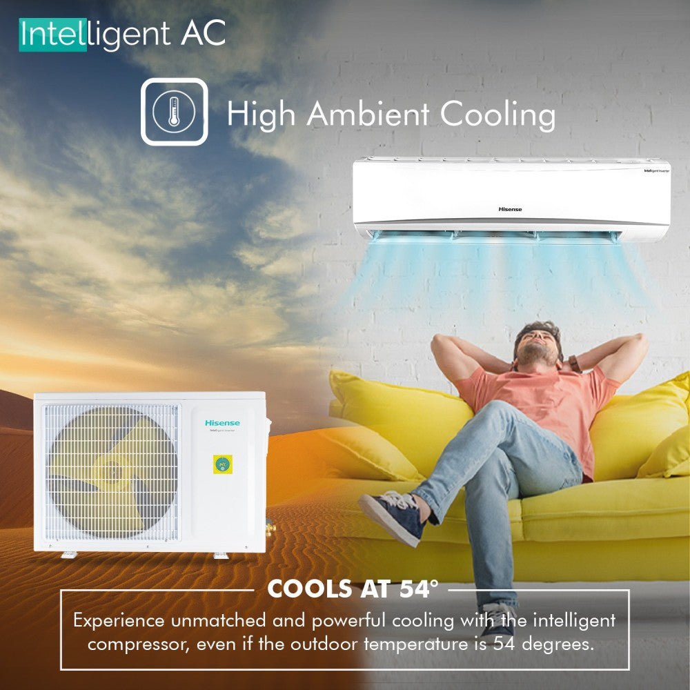 Hisense 4-in-1 Convertible Cooling 2 Ton 3 Star Split Inverter PM 2.5 Filter AC  - White - AS-22TC3RAM0/ASI22TC3RAM0/ASO22TC3RAM0, Copper Condenser