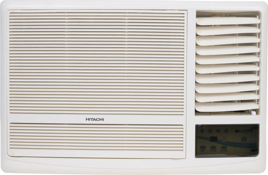 Hitachi 1.5 Ton 3 Star Window AC  - White - RAW318HFDO, Copper Condenser