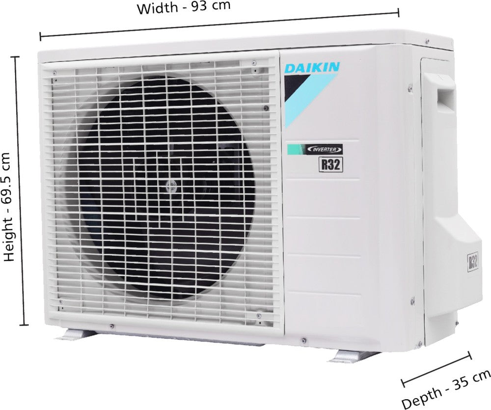 Daikin 1.8 Ton 5 Star Split Inverter AC  - White - FTKM60UV16U/RKM60UV16U, Copper Condenser