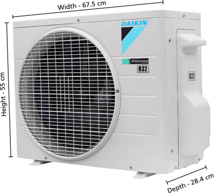 डाइकिन 1 टन 5 स्टार स्प्लिट इन्वर्टर एसी - सफ़ेद - FTKM35UV16W/RKM35UV16W, कॉपर कंडेंसर