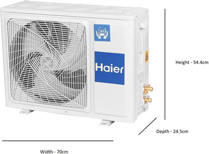 Haier 1 Ton 3 Star Split Inverter AC  - White - HS12K-PYS3B(INV)/HU12KU-3B(INV), Copper Condenser