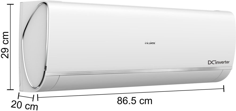 Haier 1 Ton 3 Star Split Inverter AC  - White - HS12K-PYS3B(INV)/HU12KU-3B(INV), Copper Condenser