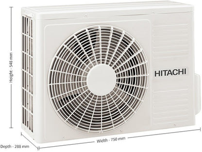 Hitachi 1.5 Ton 5 Star Split Inverter AC  - Gold, White - RSRG518HEEA/ESRG518HEEA/CSRG518HEEA, Copper Condenser