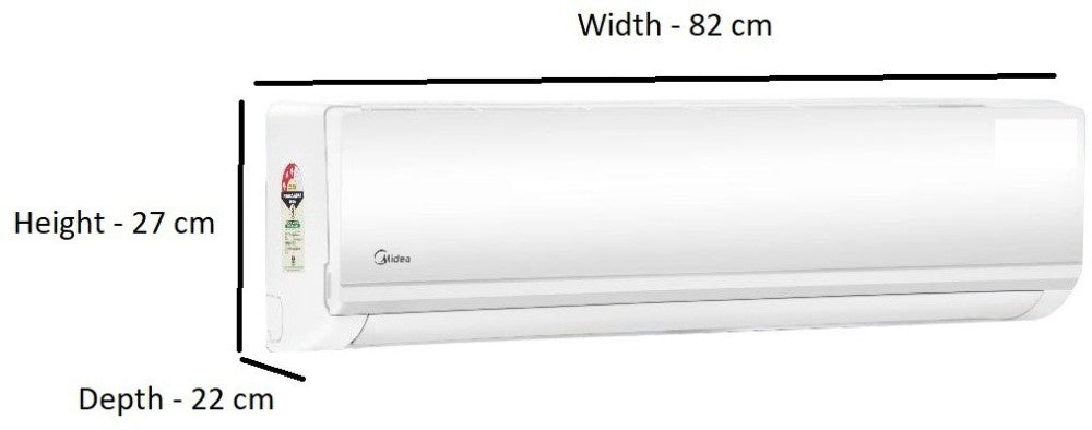 Midea 1 Ton 3 Star Split AC  - White - 12K 3 Star Santis Neo+ CLS R32 Split AC, Copper Condenser