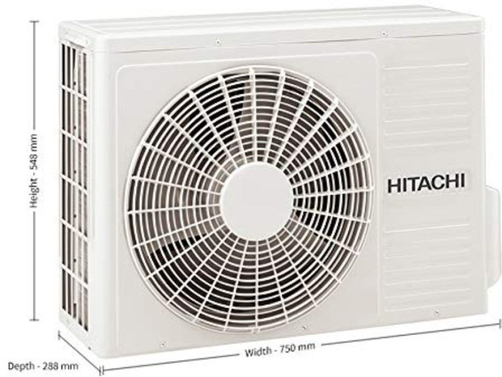 Hitachi 1.5 Ton 5 Star Split Inverter AC  - White - RSRG518HFEOZ1, Copper Condenser