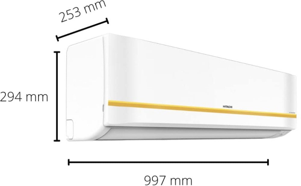 Hitachi 1.5 Ton 5 Star Split Inverter AC  - White - RSRG518HFEOZ1, Copper Condenser