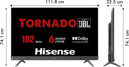 Hisense A73F Series 126 cm (50 inch) Ultra HD (4K) LED Smart Android TV with 102 W JBL Speakers, Dolby Vision and Atmos - 50A73F