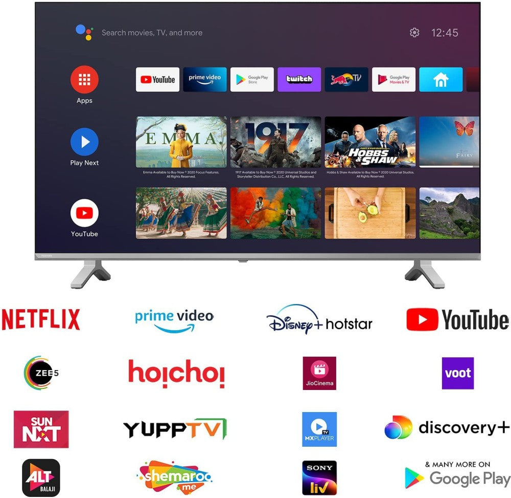 TOSHIBA V35KP 108 cm (43 inch) Full HD LED Smart Android TV with DTS Virtual X (2022 Model) - 43V35KP