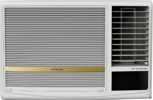 Hitachi 1.5 Ton 5 Star Window Inverter AC  - White - RAW518HFEOZ1, Copper Condenser