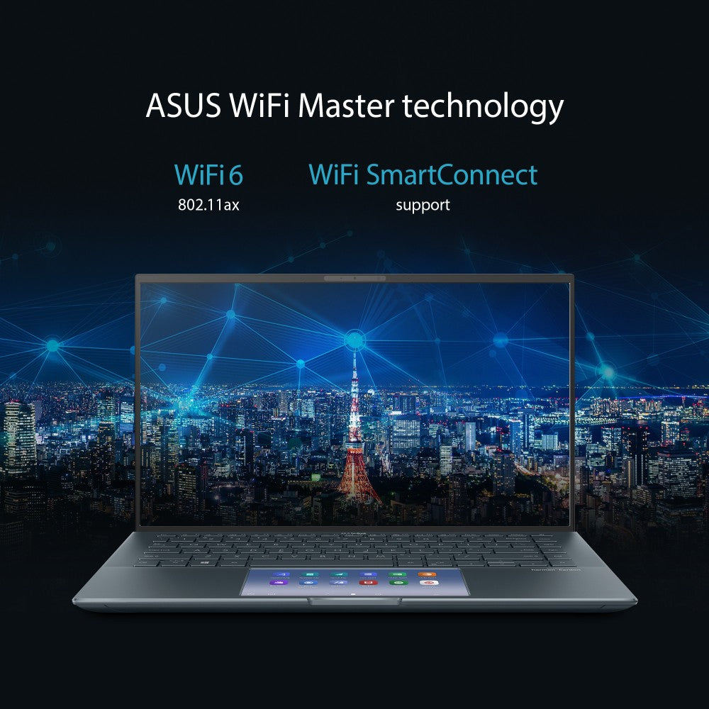 Asus Zenbook 14 स्क्रीनपैड टच पैनल कोर i7 11वीं जेनरेशन - (16GB/1TB SSD/Windows 10 Home/2GB ग्राफ़िक्स) UX435EG-AI701TS पतला और हल्का लैपटॉप - 14 इंच, पाइन ग्रे, 1.29 kg, MS Office के साथ