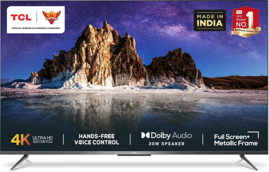 TCL P715 108 cm (43 inch) Ultra HD (4K) LED Smart Android TV with Full Screen & Handsfree Voice Control - 43P715