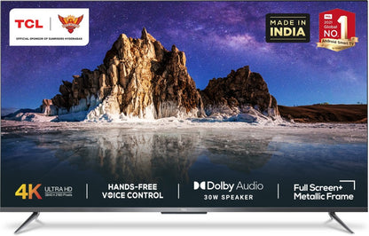 TCL P715 139 cm (55 inch) Ultra HD (4K) LED Smart Android TV with Full Screen & Handsfree Voice Control - 55P715