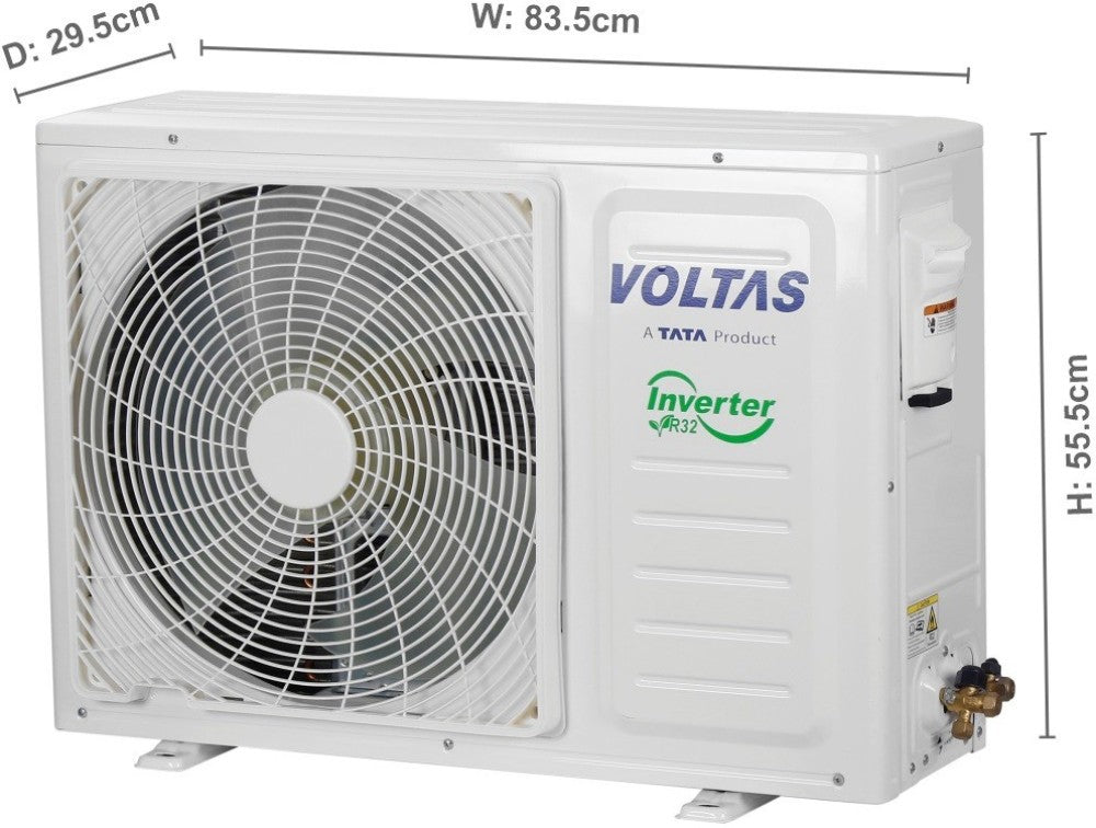 Voltas 1.5 टन 4 स्टार स्प्लिट इन्वर्टर एसी - सफ़ेद - 4503346-184V DAZR, कॉपर कंडेंसर