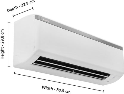 Daikin 1.5 Ton 3 Star Split AC with PM 2.5 Filter  - White - FTL50UV16V7/RL50UV16V7, Alloy Condenser