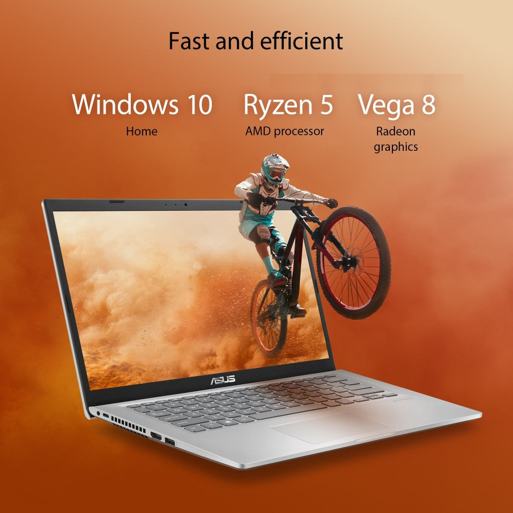 ASUS VivoBook 14 (2022) Ryzen 5 क्वाड कोर AMD R5-3500U - (8 GB/512 GB SSD/Windows 11 Home) M415DA-EB712WS पतला और हल्का लैपटॉप - 14 इंच, पारदर्शी सिल्वर, 1.60 किग्रा, MS ऑफिस के साथ