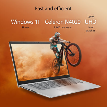 ASUS VivoBook 14 (2021) Celeron Dual Core - (4 GB/256 GB SSD/Windows 11 Home) X415MA-BV011W Thin and Light Laptop - 14 inch, Transparent Silver, 1.60 kg