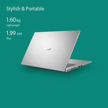 ASUS VivoBook 14 (2022) Ryzen 5 क्वाड कोर AMD R5-3500U - (8 GB/512 GB SSD/Windows 11 Home) M415DA-EB712WS पतला और हल्का लैपटॉप - 14 इंच, पारदर्शी सिल्वर, 1.60 किग्रा, MS ऑफिस के साथ