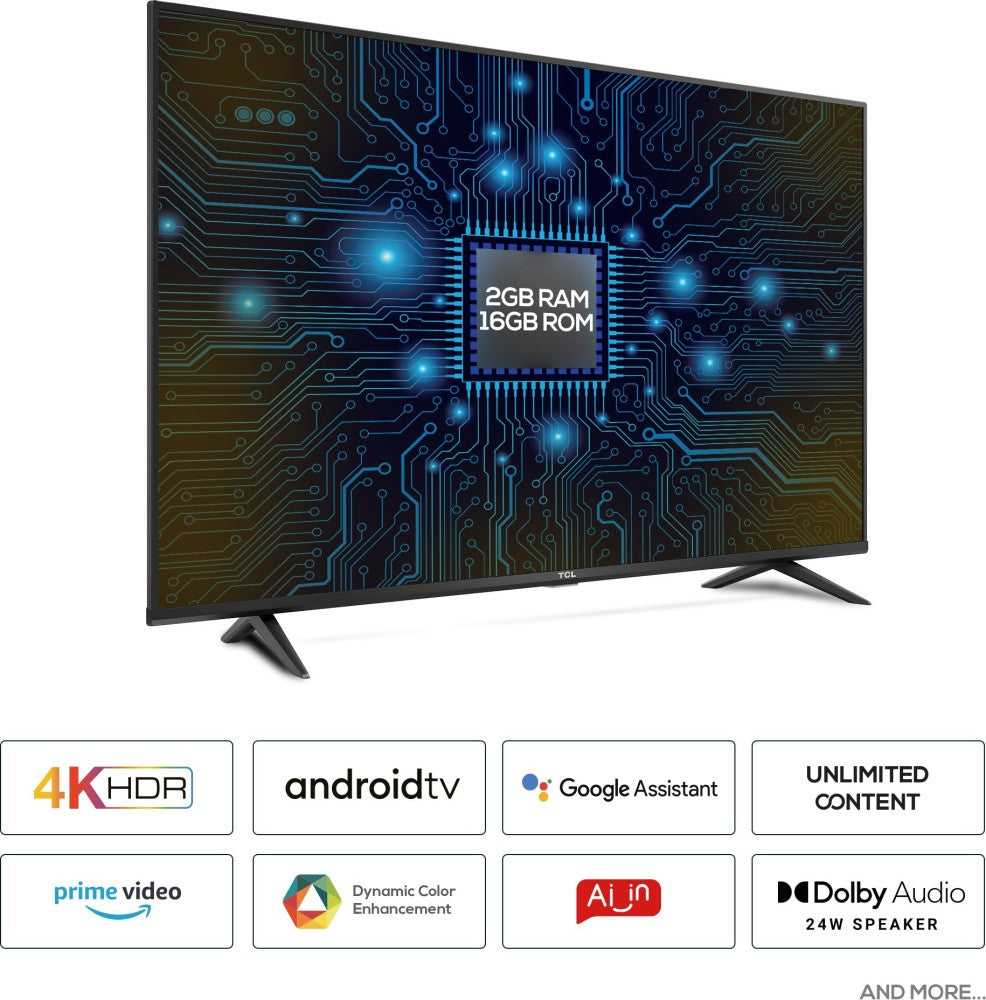 TCL 164 cm (65 inch) Ultra HD (4K) LED Smart Android TV - 65P616