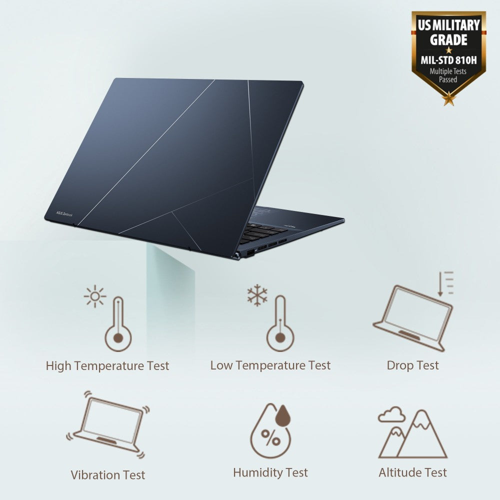 ASUS Zenbook 14 OLED Touch Intel EVO P-Series Core i5 12th Gen - (16 GB/512 GB SSD/Windows 11 Home) UX3402ZA-KN531WS पतला और हल्का लैपटॉप - 14 इंच, पॉंडर ब्लू, 1.39 किलोग्राम, MS ऑफिस के साथ