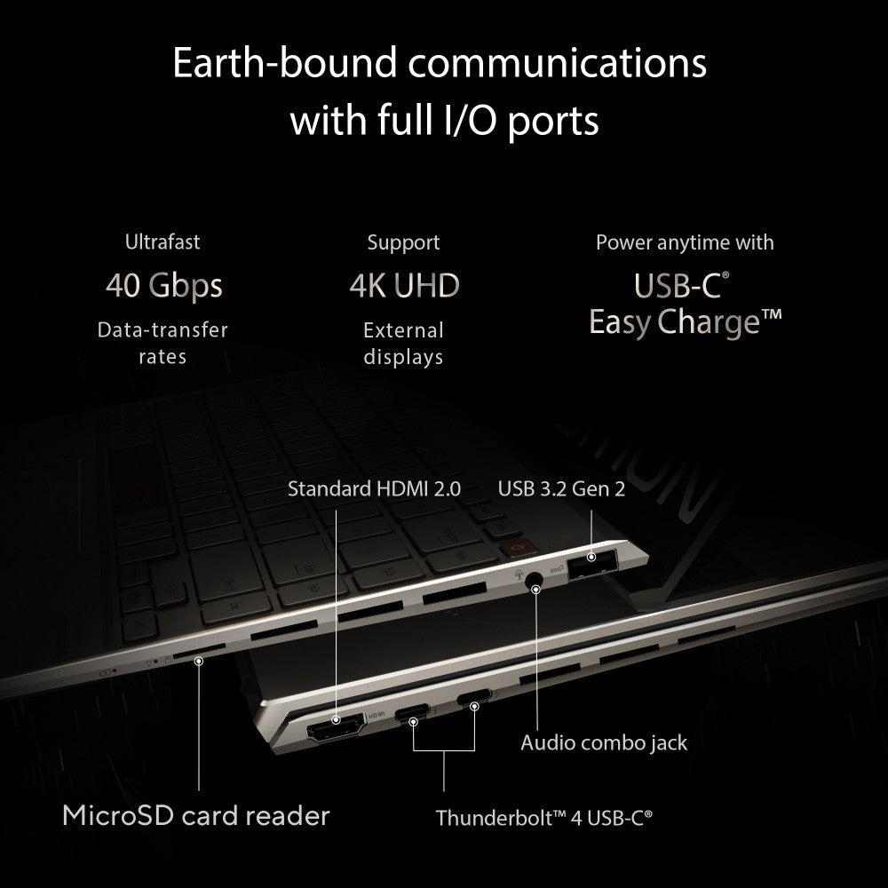 ASUS Zenbook 14X OLED स्पेस एडिशन टचस्क्रीन Intel H-Series Core i9 12th Gen - (32GB/1 TB SSD/Windows 11 Home) UX5401ZAS-KN901WS पतला और हल्का लैपटॉप - 14 इंच, टाइटेनियम, 1.40 kg, MS Office के साथ