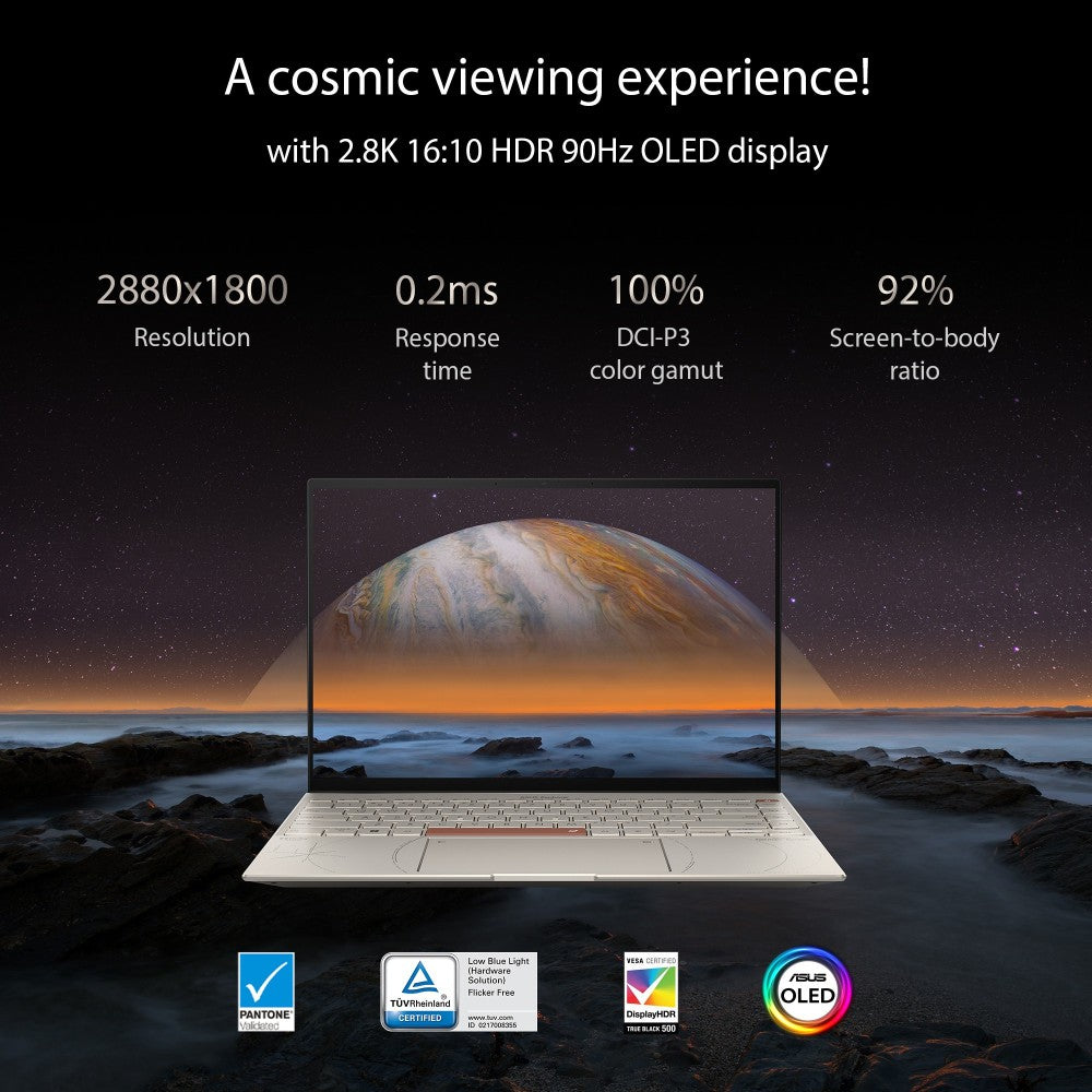 ASUS Zenbook 14X OLED स्पेस एडिशन टचस्क्रीन Intel H-Series Core i9 12th Gen - (32GB/1 TB SSD/Windows 11 Home) UX5401ZAS-KN901WS पतला और हल्का लैपटॉप - 14 इंच, टाइटेनियम, 1.40 kg, MS Office के साथ