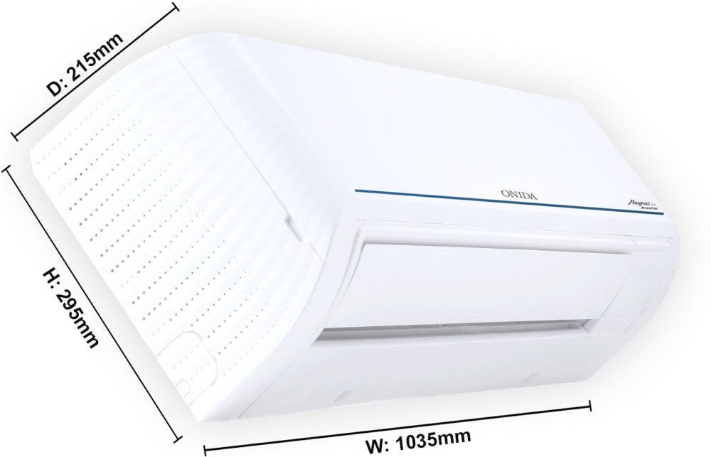 ONIDA 1.5 Ton 5 Star Split Inverter AC  - White - IR185MB, Copper Condenser