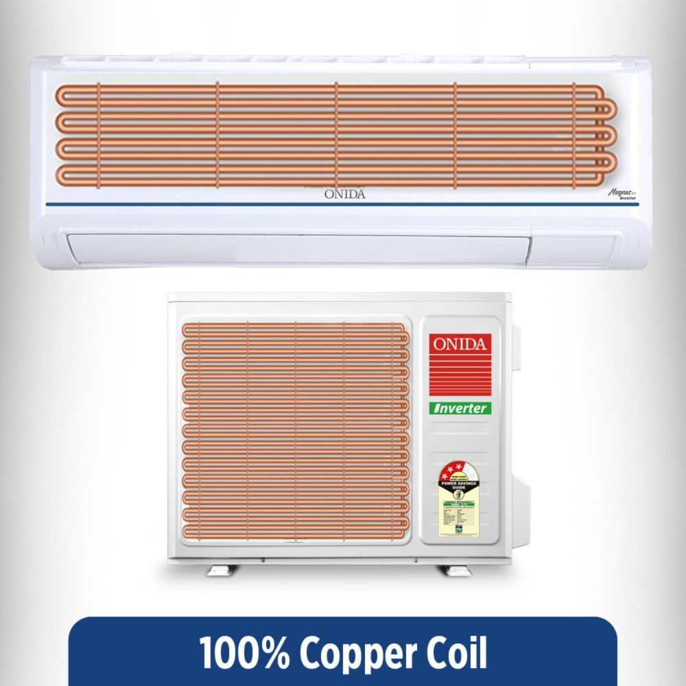 ONIDA 1.5 Ton 3 Star Split Inverter AC  - White - IR183MB, Copper Condenser