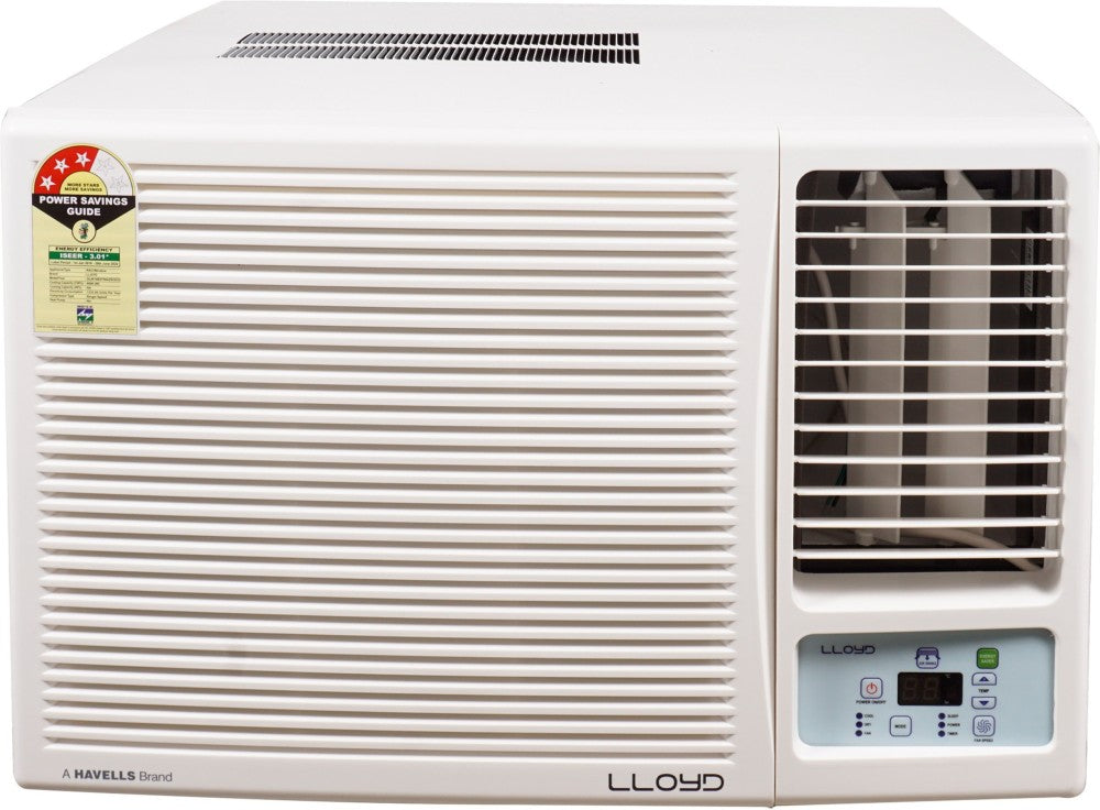 Lloyd 1.5 Ton 3 Star Window AC  - White - GLW18B3YWAZS, Copper Condenser