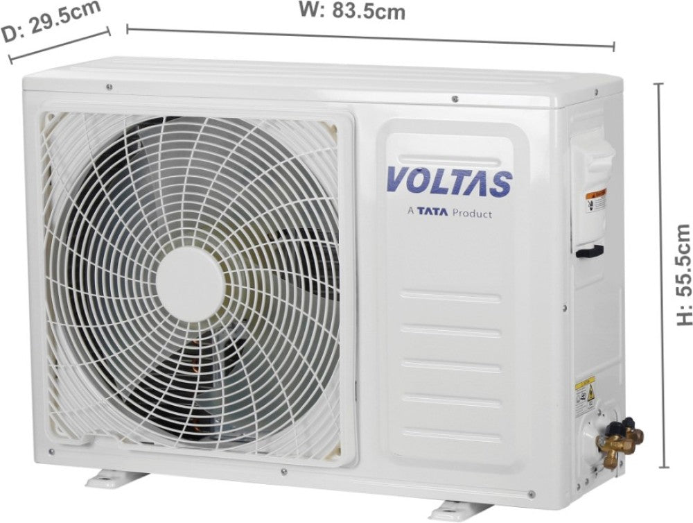 Voltas 0.75 Ton 3 Star Split AC  - White - 4503293-103 DZX, Copper Condenser