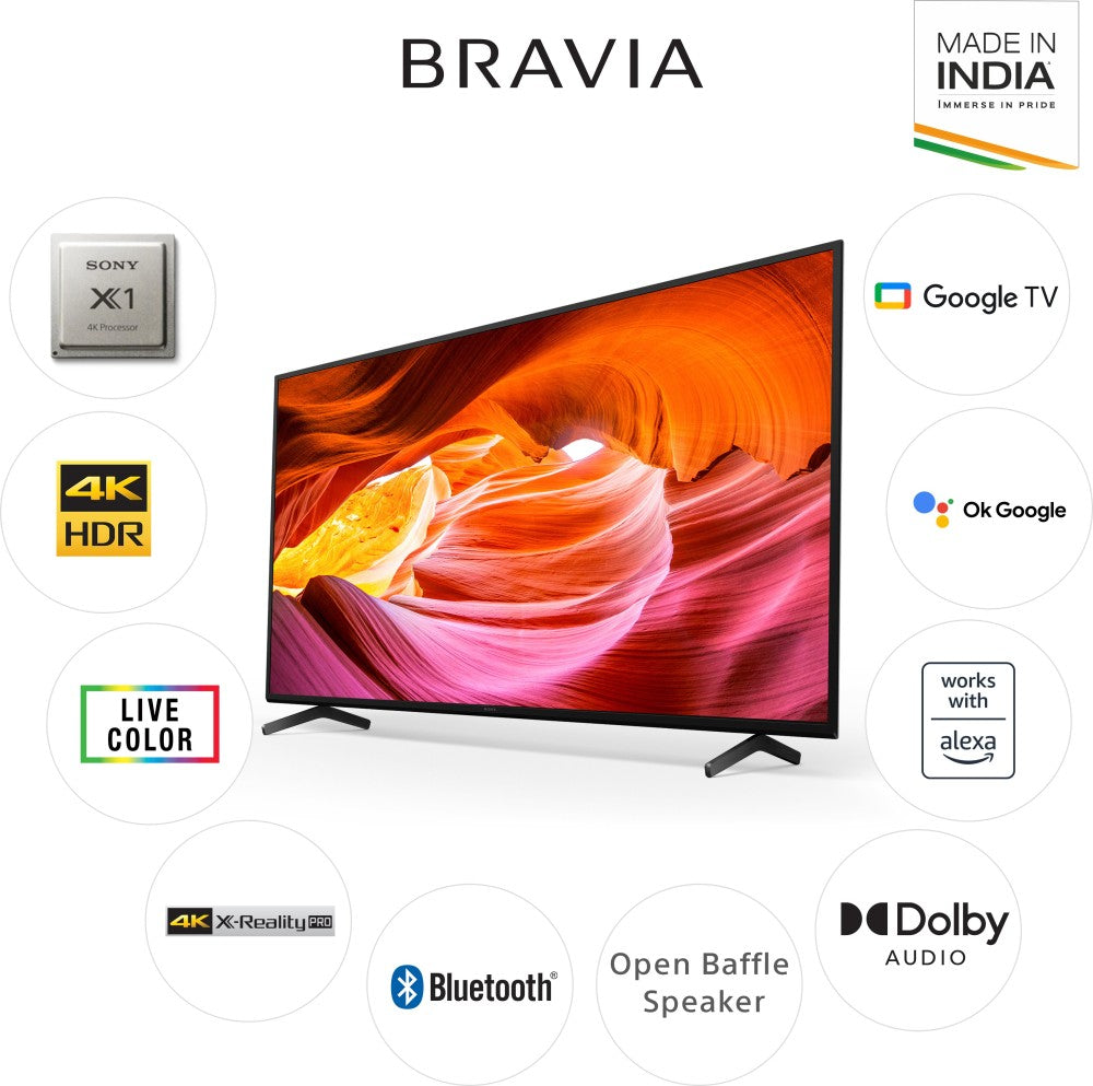 SONY Bravia 138.8 cm (55 inch) Ultra HD (4K) LED Smart Google TV - KD-55X75K