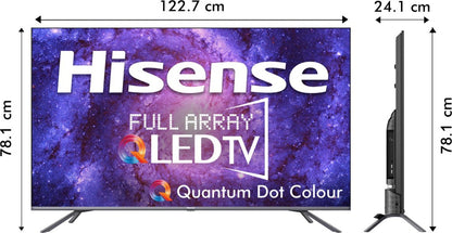 Hisense U6G सीरीज 139 सेमी (55 इंच) QLED अल्ट्रा HD (4K) स्मार्ट एंड्रॉइड टीवी फुल ऐरे लोकल डिमिंग के साथ - 55U6G