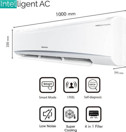 Hisense 4-in-1 Convertible Cooling 2 Ton 3 Star Split Inverter PM 2.5 Filter AC  - White - AS-22TC3RAM0/ASI22TC3RAM0/ASO22TC3RAM0, Copper Condenser