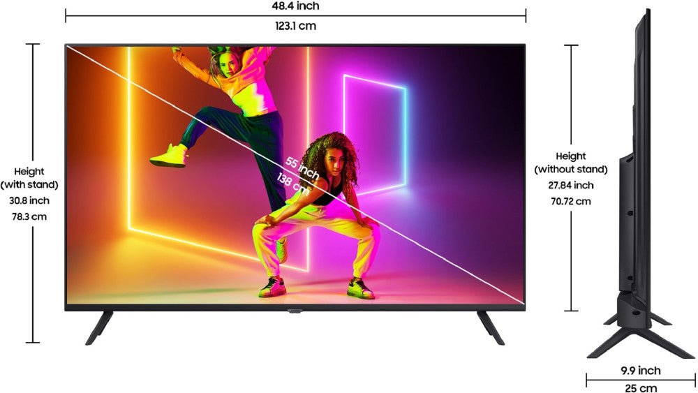 SAMSUNG Crystal 4K 138 cm (55 inch) Ultra HD (4K) LED Smart Tizen TV - UA55AUE60AKLXL