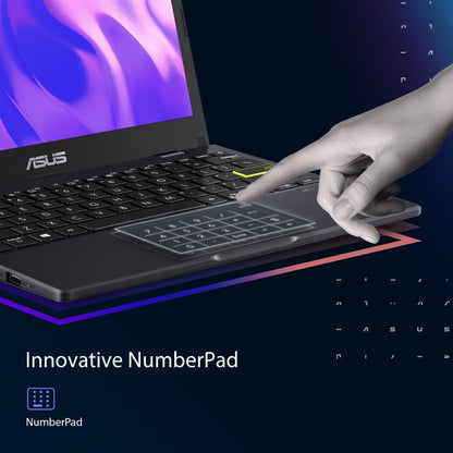 ASUS EeeBook 12 Celeron ड्युअल कोर - (4 GB/64 GB EMMC स्टोरेज/Windows 10 Home) E210MA-GJ011T पतला और हल्का लैपटॉप - 11.6 इंच, मोर नीला, 1.05 Kg