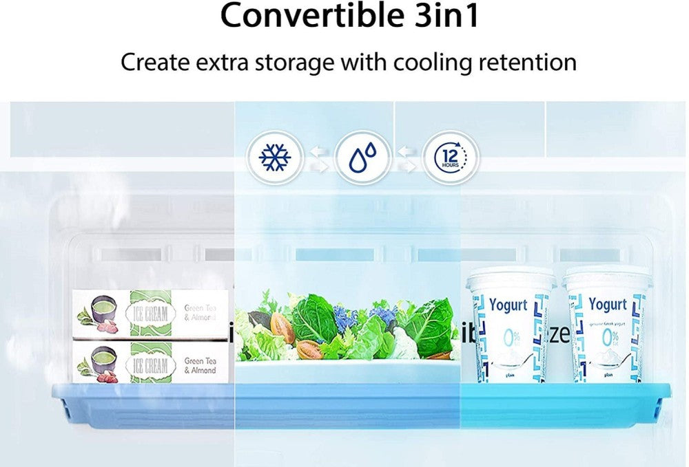 सैमसंग 253 एल फ्रॉस्ट फ्री डबल डोर 3 स्टार कन्वर्टिबल रेफ्रिजरेटर - एलिगेंट आईनॉक्स, RT28T3743S8/HL