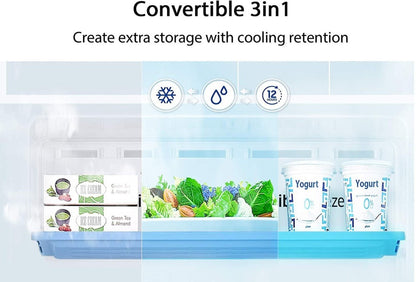 सैमसंग 253 एल फ्रॉस्ट फ्री डबल डोर 3 स्टार कन्वर्टिबल रेफ्रिजरेटर - एलिगेंट आईनॉक्स, RT28T3743S8/HL