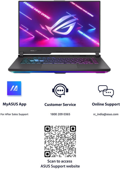 ASUS ROG Strix G15 (2022) with 90Whr Battery Ryzen 7 Octa Core AMD R7-6800H - (16 GB/1 TB SSD/Windows 11 Home/6 GB Graphics/NVIDIA GeForce RTX 3060/165 Hz) G513RM-HQ271WS Gaming Laptop - 15.6 inch, Eclipse Gray, 2.30 kg, With MS Office