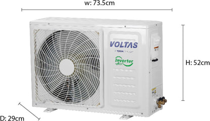 Voltas 1.2 Ton 3 Star Split Inverter AC  - White - SAC 153V ADP, Copper Condenser