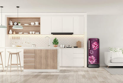 SAMSUNG 230 L Direct Cool Single Door 3 Star Refrigerator with Base Drawer - Camellia Purple, RR24T285YCR/NL