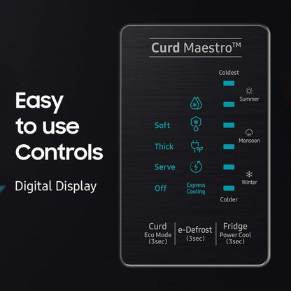 सैमसंग 220 L डायरेक्ट कूल सिंगल डोर 4 स्टार रेफ्रिजरेटर डिजी टच कूल के साथ, कर्ड मेस्ट्रो - मिडनाइट ब्लॉसम ब्लैक, RR23A2J3XBZ/HL