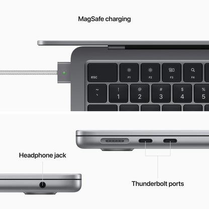 Apple 2022 मैकबुक AIR M2 - (8 GB/256 GB SSD/Mac OS मोंटेरे) MLXW3HN/A - 13.6 इंच, स्पेस ग्रे, 1.24 किलोग्राम