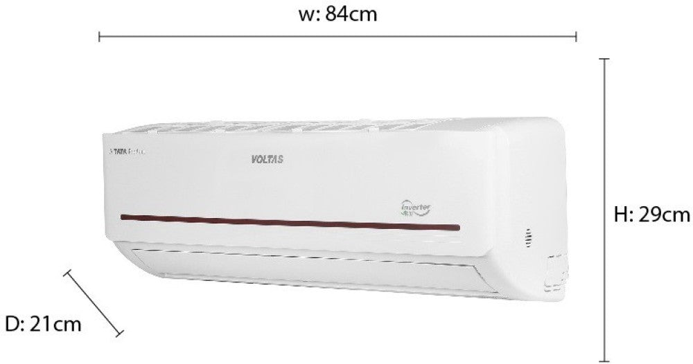 Voltas 1 Ton 5 Star Split Inverter AC  - White - SAC 125V DAZP, Copper Condenser