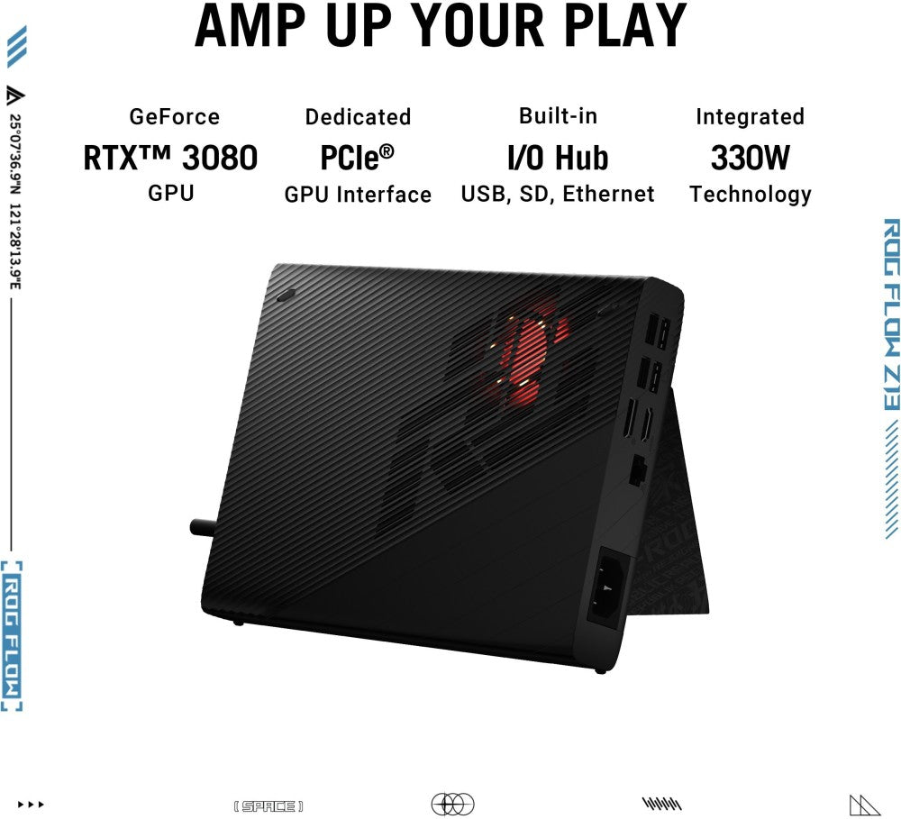 ASUS ROG Flow Z13 (2022) RTX 3080 eGPU Core i9 12th Gen के साथ - (16 GB/1 TB SSD/Windows 11 Home/4 GB ग्राफ़िक्स/NVIDIA GeForce RTX 3050 Ti/60 Hz) GZ301ZE-LC193WS गेमिंग लैपटॉप - 13.4 इंच, काला, 1.18 किलोग्राम, एमएस ऑफिस के साथ